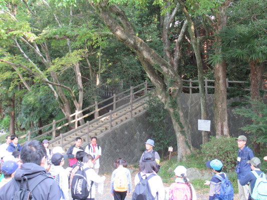淸水山公園：本日の活動について説明