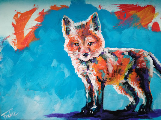 YOUNG FOX   | Acrylic  on Canvas 40x30 cm |