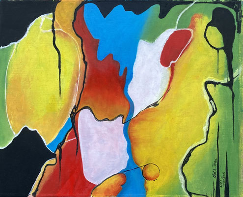 Marietta Groh, Lot's Frau. Öl Papier, 40x50, € 360,-