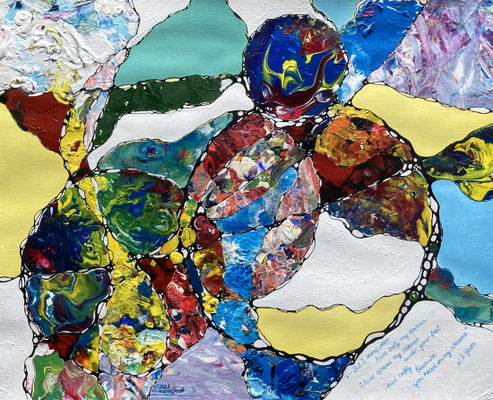 Marietta Groh, Dreams Collage, Acryl Papier, 40.64x50.8, € 300,-