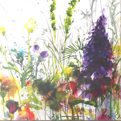 Heike Renz, Herbstgras mp 26, Acryl, 60 x 60 cm, 2022