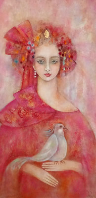 Ingrid Pape, Mila, Öl auf Leinwand, 40x80, € 550,-