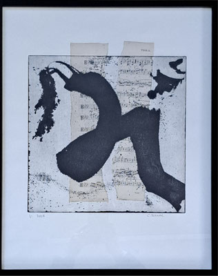 Cornelia Schell, Viola, Radierung, 40x50, mit Bilderrahmen, € 250 