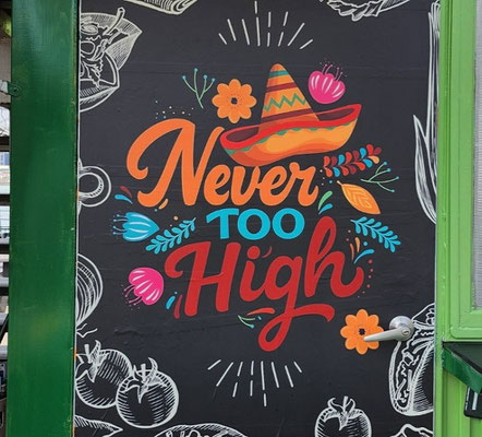 Never too high art