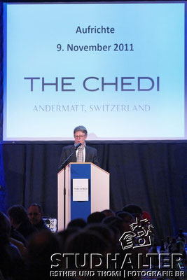 Richtfest "The Chedi Hotel Andermatt" der Andermatt Swiss Alps AG mit Samih Sawiris und Gästen. 9. November 2011