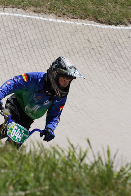 Keno Segger fuhr in Bispingen sein erstes BMX-Rennen.