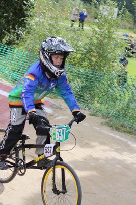 Timo Schüler startete ebenfalls zum ersten Mal bei einem BMX-Rennen