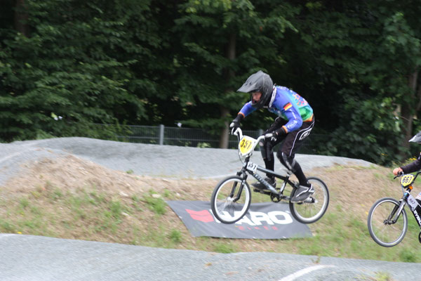 Sebastian Drees startete bei der höheren Klasse der Lizenz-Fahrer und kam auf einen sehr guten vierten Platz.