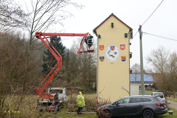 Hubsteiger im Einsatz