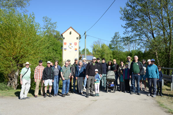Gruppenbild beim Artenschutzturm Reißenmühle