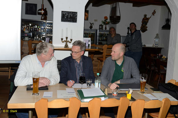 Die alten und zugleich neuen Vorstandsprecher: v.l.n.r.: Dieter Loistl, Andreas Jelinek, Albrecht von Frantzius.