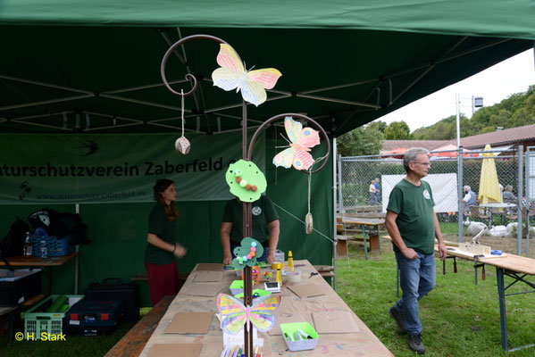 Windspiel mit den angefertigten Basteleien