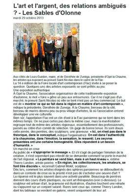 Extrait article "Ouest-France" du 29/10/2013