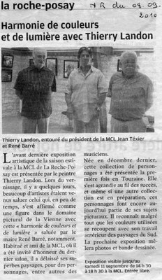 Article "La Nouvelle République" du 08/09/2010