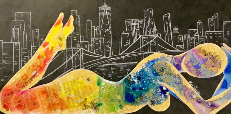 "New York" Acryl 60x120