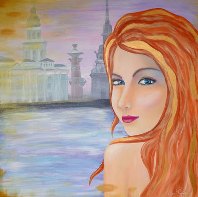 "Nixe" Acryl 100x100