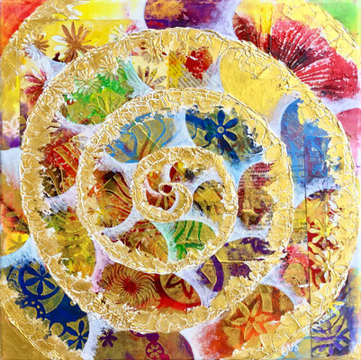 "Lebensspirale" Acryl 40x40
