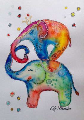 "Herzenselis" Aquarell A4/SOLD