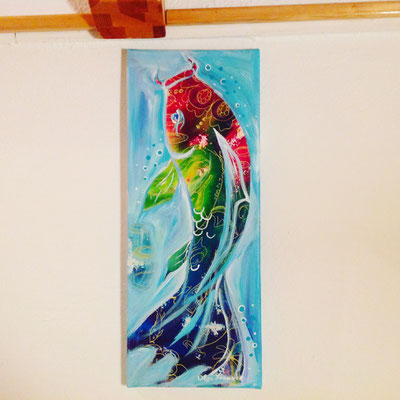 "Koi-Fisch" Acryl 20x60 SOLD