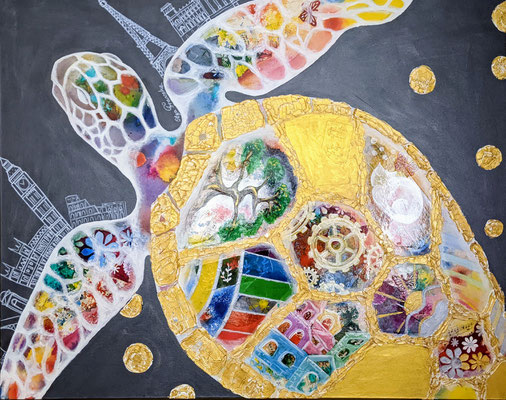 "Die Schildkröte" Acryl 80x100