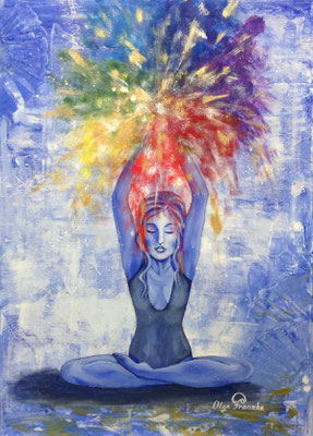 "Yoga" Acryl 50x70 SOLD