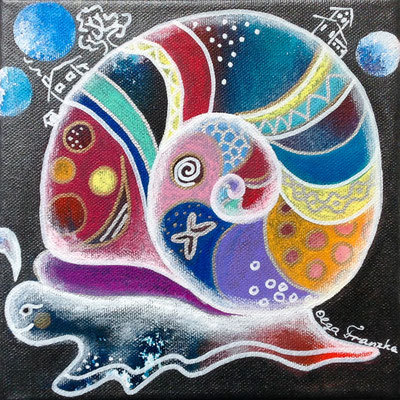 "Schnecke" Acryl 20x20 SOLD