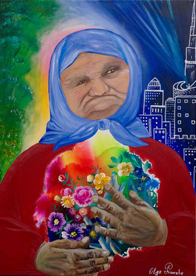 "Mutter Natur" Acryl 50x70