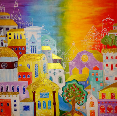 "Florenz" Acryl 80x80 SOLD