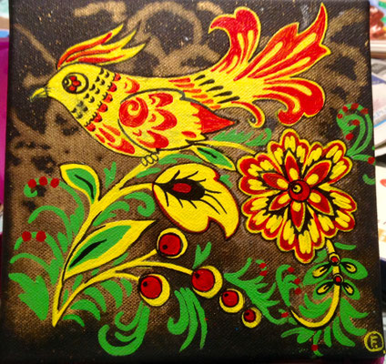 "Hochloma" Acryl 20x20 SOLD