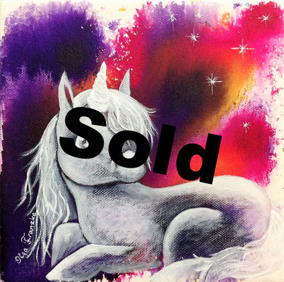 "Einhorn" Acryl 20x20