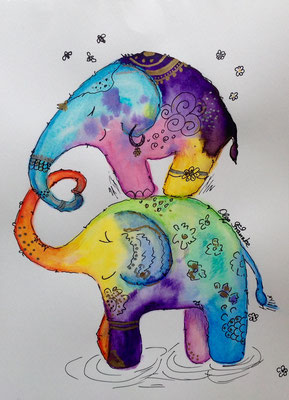 "Elefant" Aquarell A4
