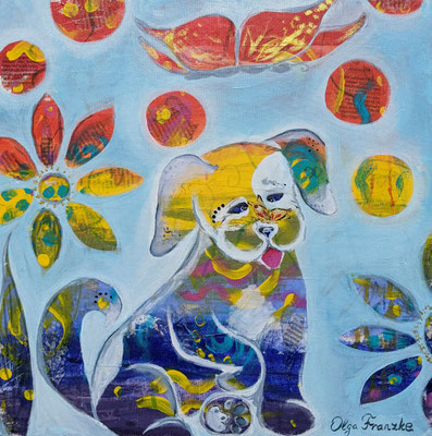 "Wuschel" Acryl 40x40
