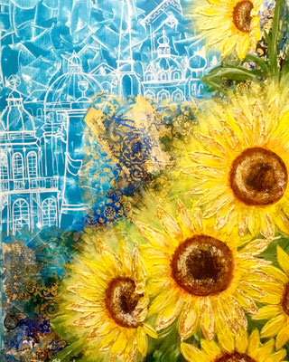 "Sonnenblumen" Acryl 60x80