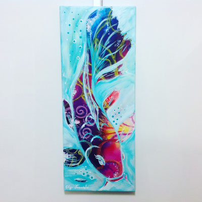 "Koi-Fisch" Acryl 20x60 SOLD