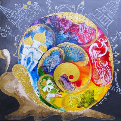 "Die Schnecke" Acryl 80x80