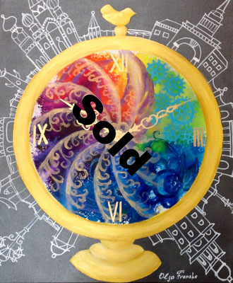 "Welt-Uhr" Acryl 60x80
