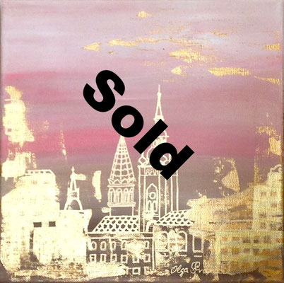 "Goldene Stadt1" Acryl 40x40