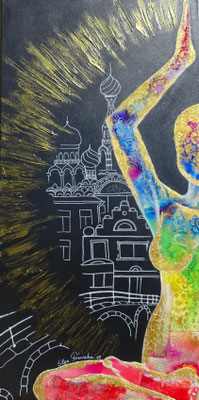 "Die Frau" Acryl 50x100