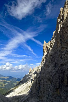 Discesa verso il rifugio Vicenza.