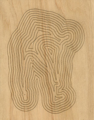 W3L8Y17S1240, marine plywood, 2017, 31.5x40cm