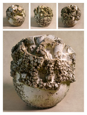 C2BXTXY15V19604 ciment fondu, sand, expanded clay 26x29x26cm, 2015