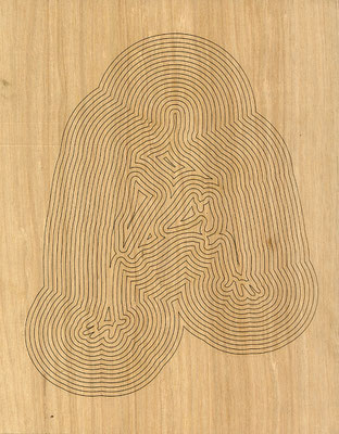 W3L4Y17S1240, marine plywood, 2017, 31.5x40cm