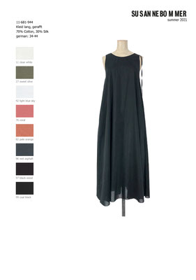 11-681-944, 97 Dress long, black wood