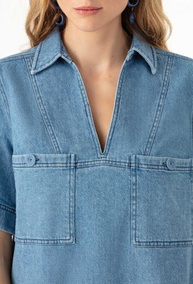 2053 April Robe Courte - 548 Jean's Bleu