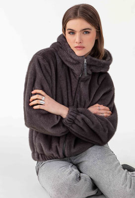 2059 Yuna Veste Fourrure - 800 Gris