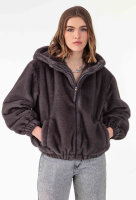 2059 Yuna Veste Fourrure - 800 Gris