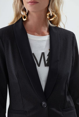2013-VESTE-SANTA-907-NOIR POIS MORDORE