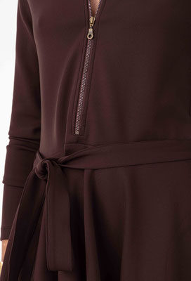 2100 Layla Robe Courte - 733 Marron Glace