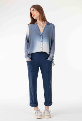 2067 Berose Pantalon - 505 Bleu Dur