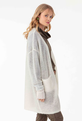 2036 Thorne Gilet Long - 001 Ecru